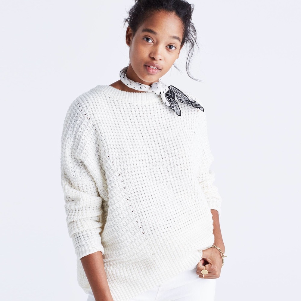 Madewell Knitted cream sweater